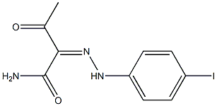 2-[(Z)-2-(4-iodophenyl)hydrazono]-3-oxobutanamide 结构式