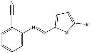 2-{[(E)-(5-bromo-2-thienyl)methylidene]amino}benzonitrile 结构式