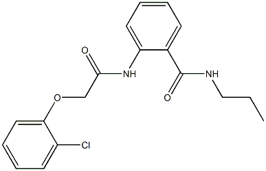 2-{[2-(2-chlorophenoxy)acetyl]amino}-N-propylbenzamide 结构式