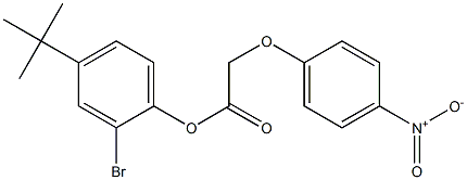 2-bromo-4-(tert-butyl)phenyl 2-(4-nitrophenoxy)acetate 结构式