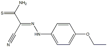 2-cyano-2-[(E)-2-(4-ethoxyphenyl)hydrazono]ethanethioamide 结构式