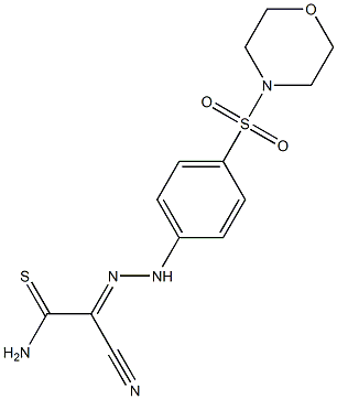 2-cyano-2-{(E)-2-[4-(4-morpholinylsulfonyl)phenyl]hydrazono}ethanethioamide 结构式