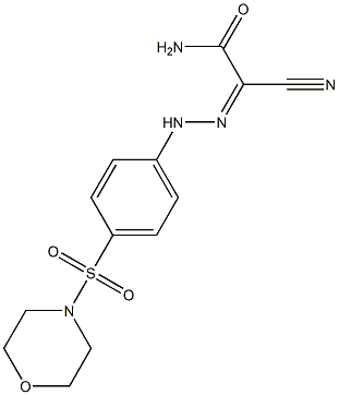 2-cyano-2-{(Z)-2-[4-(4-morpholinylsulfonyl)phenyl]hydrazono}acetamide 结构式