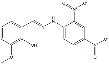 2-hydroxy-3-methoxybenzaldehyde N-(2,4-dinitrophenyl)hydrazone 结构式