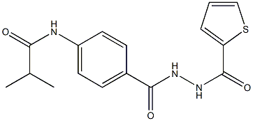 2-methyl-N-(4-{[2-(2-thienylcarbonyl)hydrazino]carbonyl}phenyl)propanamide 结构式