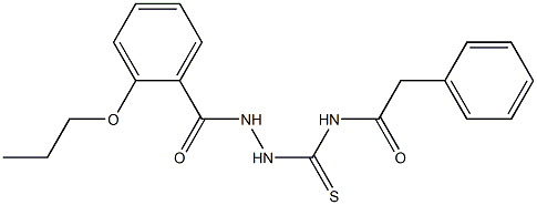 2-phenyl-N-{[2-(2-propoxybenzoyl)hydrazino]carbothioyl}acetamide 结构式