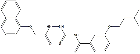 3-(isopentyloxy)-N-({2-[2-(1-naphthyloxy)acetyl]hydrazino}carbothioyl)benzamide 结构式