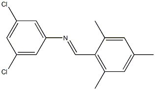 N-(3,5-dichlorophenyl)-N-[(E)-mesitylmethylidene]amine 结构式