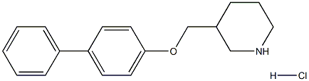 3-[([1,1'-biphenyl]-4-yloxy)methyl]piperidine hydrochloride 结构式