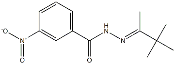 3-nitro-N'-[(E)-1,2,2-trimethylpropylidene]benzohydrazide 结构式