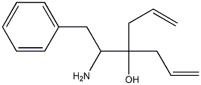 4-(1-amino-2-phenylethyl)-1,6-heptadien-4-ol 结构式