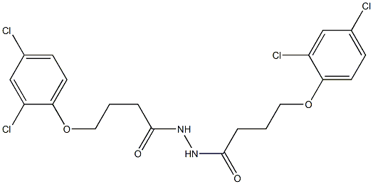 4-(2,4-dichlorophenoxy)-N'-[4-(2,4-dichlorophenoxy)butanoyl]butanohydrazide 结构式