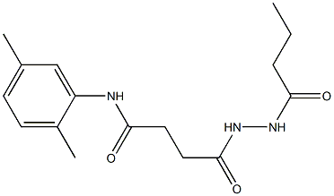 4-(2-butyrylhydrazino)-N-(2,5-dimethylphenyl)-4-oxobutanamide 结构式