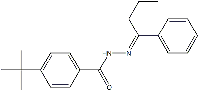 4-(tert-butyl)-N'-[(E)-1-phenylbutylidene]benzohydrazide 结构式