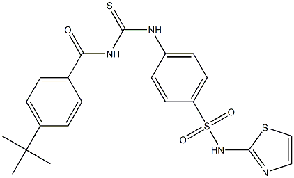 4-[({[4-(tert-butyl)benzoyl]amino}carbothioyl)amino]-N-(1,3-thiazol-2-yl)benzenesulfonamide 结构式