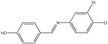 4-{[(3,4-dichlorophenyl)imino]methyl}phenol 结构式