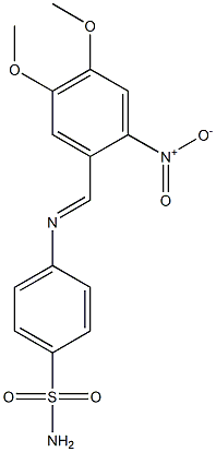 4-{[(E)-(4,5-dimethoxy-2-nitrophenyl)methylidene]amino}benzenesulfonamide 结构式