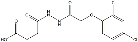 4-{2-[2-(2,4-dichlorophenoxy)acetyl]hydrazino}-4-oxobutanoic acid 结构式
