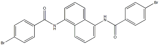 4-bromo-N-{5-[(4-bromobenzoyl)amino]-1-naphthyl}benzamide 结构式