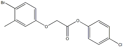 4-chlorophenyl 2-(4-bromo-3-methylphenoxy)acetate 结构式