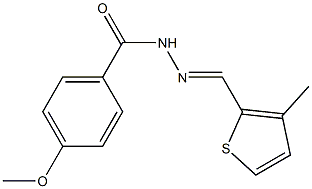 4-methoxy-N'-[(E)-(3-methyl-2-thienyl)methylidene]benzohydrazide 结构式