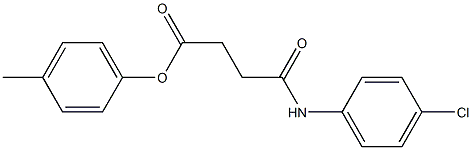 4-methylphenyl 4-(4-chloroanilino)-4-oxobutanoate 结构式