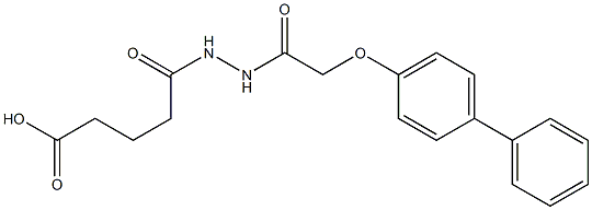 5-{2-[2-([1,1'-biphenyl]-4-yloxy)acetyl]hydrazino}-5-oxopentanoic acid 结构式