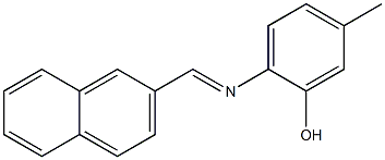 5-methyl-2-{[(E)-2-naphthylmethylidene]amino}phenol 结构式