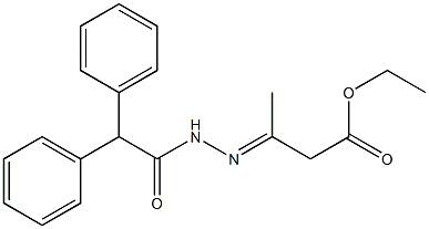 ethyl 3-[(E)-2-(2,2-diphenylacetyl)hydrazono]butanoate 结构式