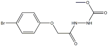 methyl 2-[2-(4-bromophenoxy)acetyl]-1-hydrazinecarboxylate 结构式