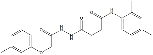 N-(2,4-dimethylphenyl)-4-{2-[2-(3-methylphenoxy)acetyl]hydrazino}-4-oxobutanamide 结构式