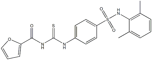 N-(2,6-dimethylphenyl)-4-{[(2-furoylamino)carbothioyl]amino}benzenesulfonamide 结构式