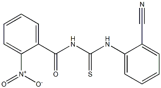 N-(2-cyanophenyl)-N'-(2-nitrobenzoyl)thiourea 结构式