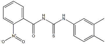 N-(3,4-dimethylphenyl)-N'-(2-nitrobenzoyl)thiourea 结构式