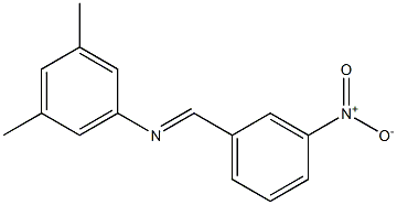 3,5-dimethyl-N-[(E)-(3-nitrophenyl)methylidene]aniline 结构式
