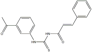 N-(3-acetylphenyl)-N'-[(E)-3-phenyl-2-propenoyl]thiourea 结构式
