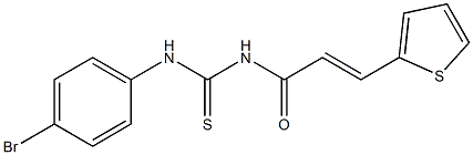 N-(4-bromophenyl)-N'-[(E)-3-(2-thienyl)-2-propenoyl]thiourea 结构式