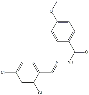 N'-[(E)-(2,4-dichlorophenyl)methylidene]-4-methoxybenzohydrazide 结构式