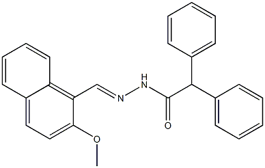 N'-[(E)-(2-methoxy-1-naphthyl)methylidene]-2,2-diphenylacetohydrazide 结构式