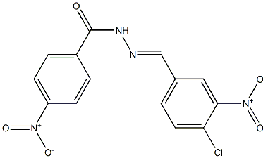 N'-[(E)-(4-chloro-3-nitrophenyl)methylidene]-4-nitrobenzohydrazide 结构式