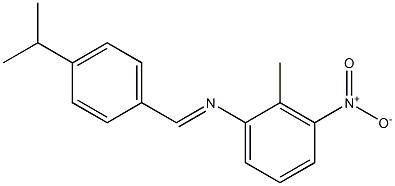 N-[(E)-(4-isopropylphenyl)methylidene]-N-(2-methyl-3-nitrophenyl)amine 结构式