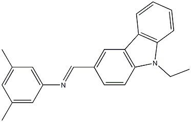 N-(3,5-dimethylphenyl)-N-[(E)-(9-ethyl-9H-carbazol-3-yl)methylidene]amine 结构式