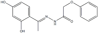 N'-[(E)-1-(2,4-dihydroxyphenyl)ethylidene]-2-phenoxyacetohydrazide 结构式