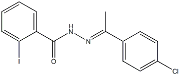 N'-[(E)-1-(4-chlorophenyl)ethylidene]-2-iodobenzohydrazide 结构式