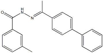 N'-[(E)-1-[1,1'-biphenyl]-4-ylethylidene]-3-methylbenzohydrazide 结构式