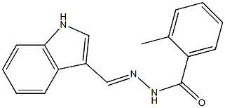 N'-[(E)-1H-indol-3-ylmethylidene]-2-methylbenzohydrazide 结构式