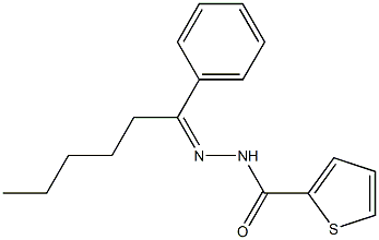 N'-[(Z)-1-phenylhexylidene]-2-thiophenecarbohydrazide 结构式