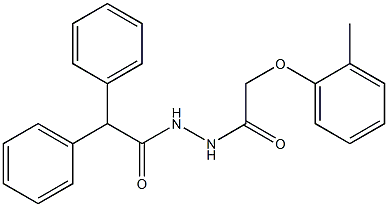 N'-[2-(2-methylphenoxy)acetyl]-2,2-diphenylacetohydrazide 结构式