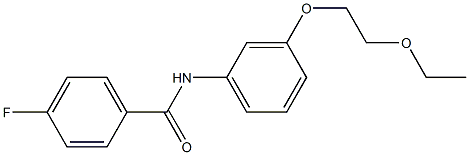 N-[3-(2-ethoxyethoxy)phenyl]-4-fluorobenzamide 结构式