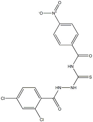 N-{[2-(2,4-dichlorobenzoyl)hydrazino]carbothioyl}-4-nitrobenzamide 结构式